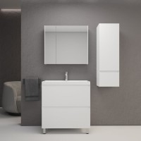 Тумба с раковиной Style Line Манхэттен 80 напольная, белая, раковина Florentina Астория 80 белая