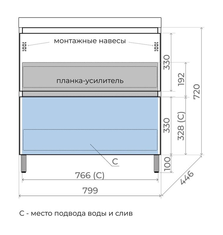 Тумба с раковиной Style Line Манхэттен 80 напольная, белая, раковина Florentina Астория 80 белая