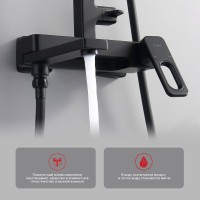 Душевая стойка Raglo R51.24.06 черный Душевая стойка Raglo R51.24.06 черный