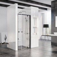 Душевая дверь в нишу Ravak Pivot PDOP1-90 Transparent, профиль черный
