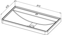 Тумба с раковиной Aquanet Sofa 80 подвесная
