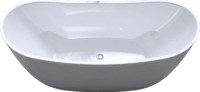 Акриловая ванна Art&Max AM-502-1700-785 170x80 см, отдельностоящая, белая, овальная, с каркасом, со сливом-переливом