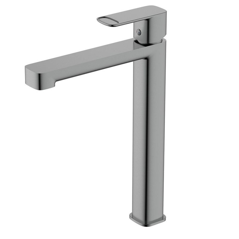 Смеситель для раковины высокий металл Gun Metal, AQUAme Parma AQM6614GM