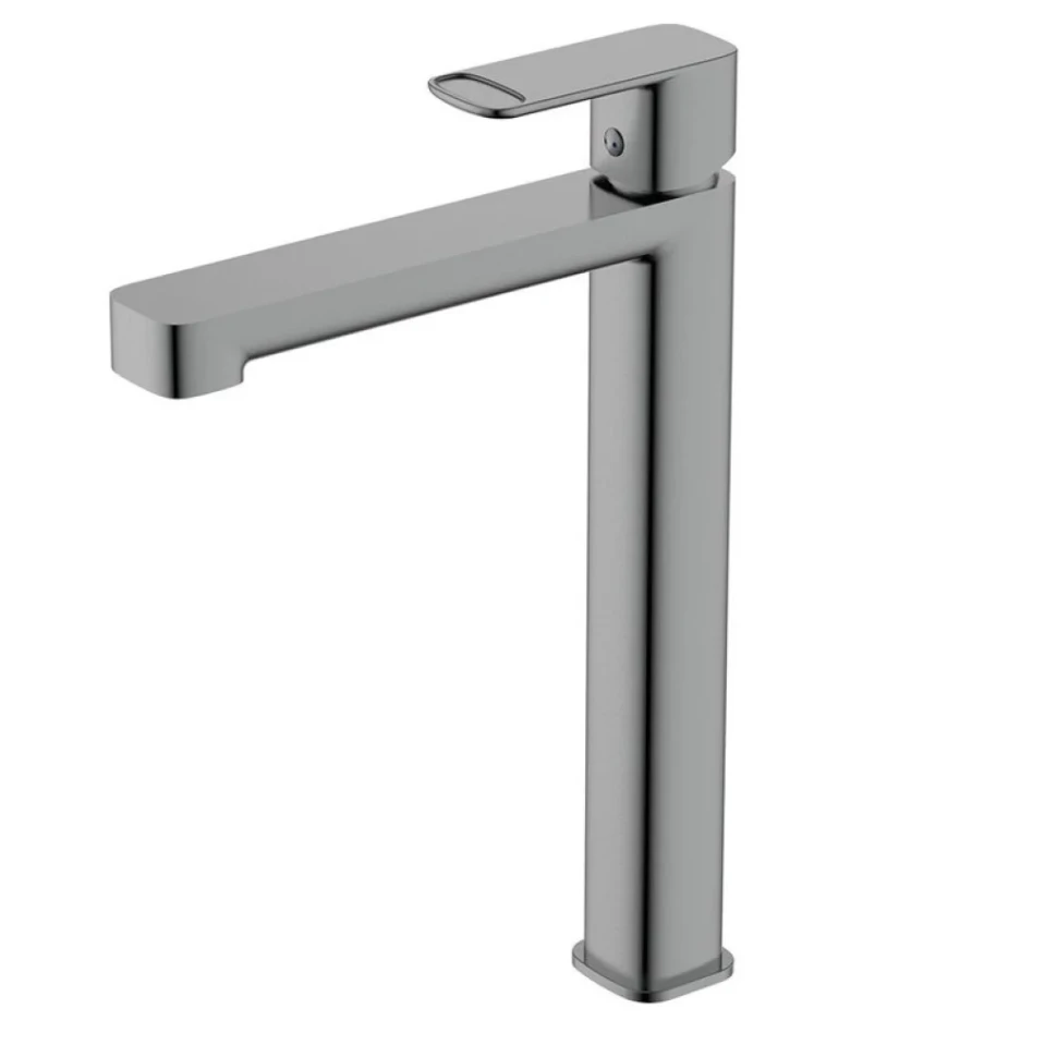 Смеситель для раковины высокий металл Gun Metal, AQUAme Parma AQM6614GM