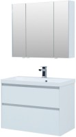 Тумба с раковиной Aquanet Гласс 90