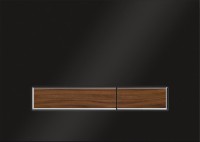 Комплект Lavinia Boho Унитаз подвесной One Compacto 3302102C + Крышка-сиденье One 33290200 с микролифтом + Инсталляция RelFix 38010010 + Кнопка RelFix 38050702 глянцевая черная, темное дерево + Дозатор RelFix 38040010