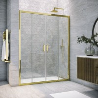 Душевая дверь в нишу Vegas Glass Z2P TUR NOVO 190 09 01 профиль золото, стекло прозрачное