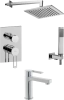 Комплект для ванной Paffoni Ringo KITRIN018CR071 С ВНУТРЕННЕЙ ЧАСТЬЮ, верхний душ 20 см, хром