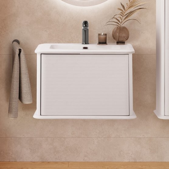 Тумба с раковиной Cezares Idra 65 1 ящик, bianco opaco