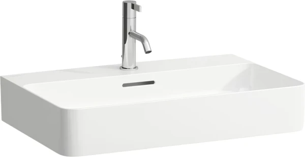 Накладная раковина Laufen Val 8.1028.4.000.104.1 65 белая, прямоугольная, с 1 отверстием под смеситель