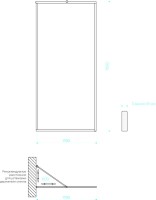 Душевая перегородка Maybahglass MGD-857-6 119 см, профиль черный, стекло сатин