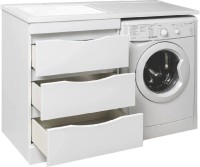 Тумба с раковиной Runo Орион 60, R, под стиральную машину, раковины лайт