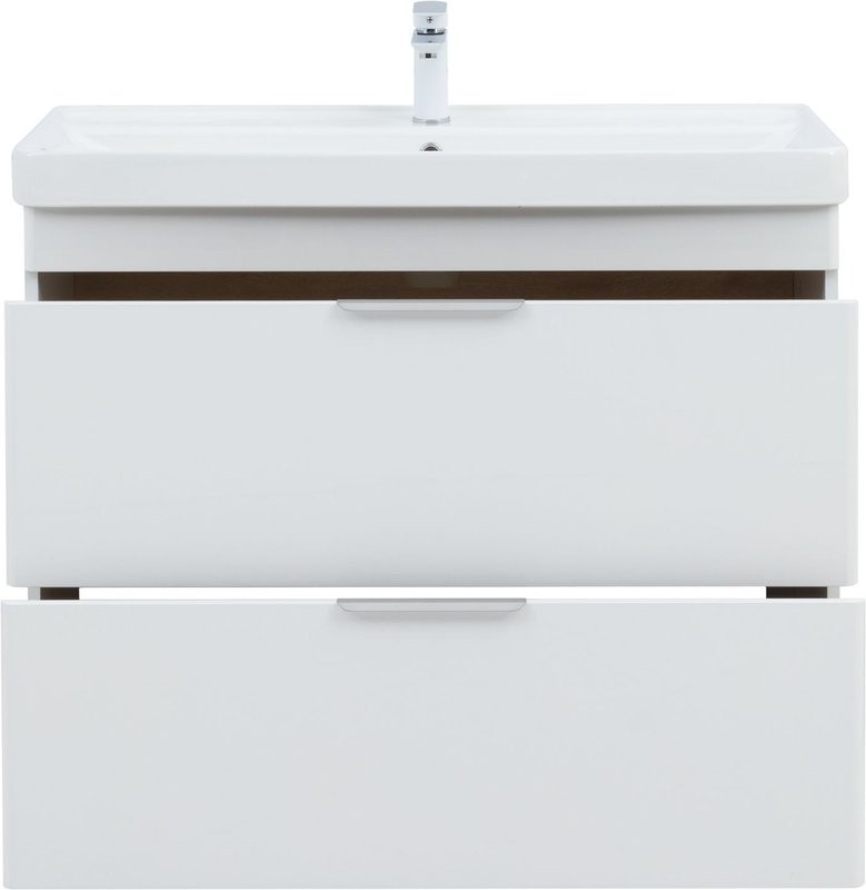 Тумба с раковиной Aquanet Ирис new 100 напольная, 2 ящика