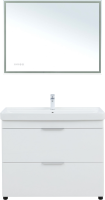 Тумба с раковиной Aquanet Ирис new 100 напольная, 2 ящика