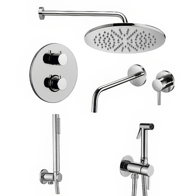 Комплект для ванной Paffoni Light KITZLIQ018CR006 С ВНУТРЕННЕЙ ЧАСТЬЮ, хром
