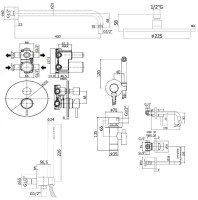 Комплект для ванной Paffoni Light KITZLIQ018CR006 С ВНУТРЕННЕЙ ЧАСТЬЮ, хром