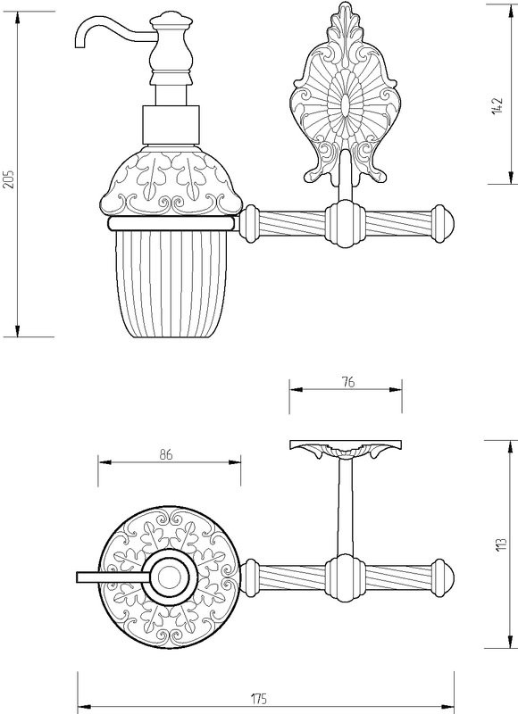Дозатор Migliore Elisabetta 17062 золото