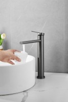 Смеситель для раковины BELZ B813 B11813-3 оружейная сталь