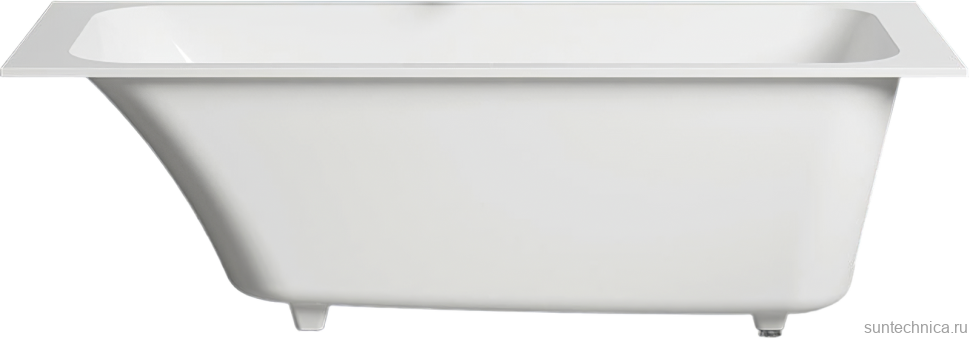 Ванна из искусственного камня Salini Orlanda Kit 180x80 см, встраиваемая, матовая белая, на ножках, со сливом-переливом