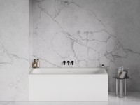 Ванна из искусственного камня Salini Orlanda Kit 180x80 см, встраиваемая, матовая белая, на ножках, со сливом-переливом