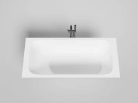 Ванна из искусственного камня Salini Orlanda Kit 180x80 см, встраиваемая, матовая белая, на ножках, со сливом-переливом