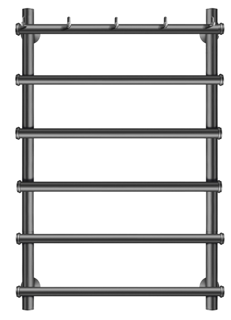 Полотенцесушитель водяной Secado Турин 1 К 80x55 см, графит, лесенка