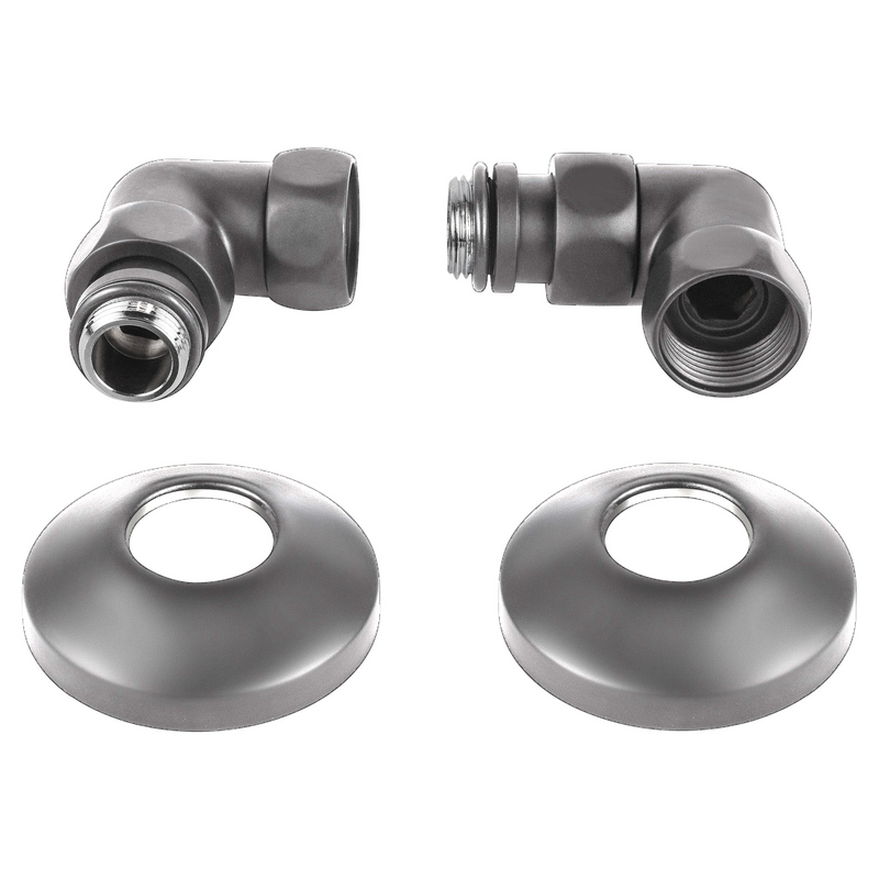 Полотенцесушитель водяной Secado Турин 1 К 80x55 см, графит, лесенка