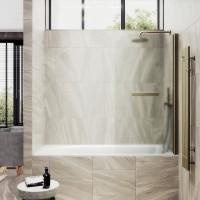Шторка на ванну Maybahglass MGV-793-2 80x140, профиль бронза, стекло сатин