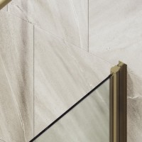 Шторка на ванну Maybahglass MGV-793-2 80x140, профиль бронза, стекло сатин