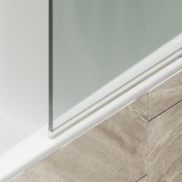 Шторка на ванну Maybahglass MGV-793-2 80x140, профиль бронза, стекло сатин