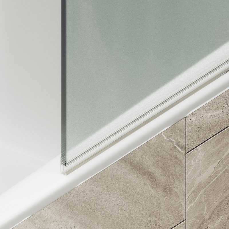 Шторка на ванну Maybahglass MGV-793-2 80x140, профиль бронза, стекло сатин
