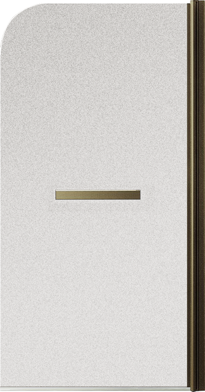 Шторка на ванну Maybahglass MGV-793-2 80x140, профиль бронза, стекло сатин