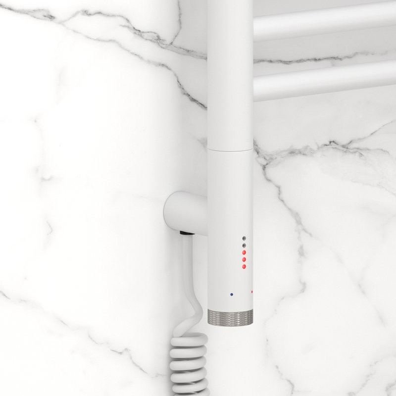 Полотенцесушитель электрический Сунержа Богема 3.1 30-6004-1050 110x55 см, подключение слева, матовый белый, лесенка