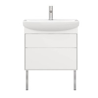 Тумба с раковиной Belux Клермонт Н 60-02 напольная, 2 ящика, белая