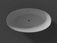 Акриловая ванна Riho Beta B093001005 170x80 см, отдельностоящая, белая, овальная, на ножках, со сливом-переливом