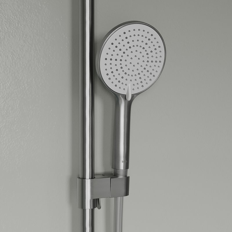 Комплект для ванной IDDIS Aiger Душевая стойка IDDIS Aiger AIGBC3Fi06 + Смеситель для раковины AIGBC00i01, хром матовый