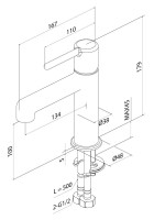 Комплект для ванной IDDIS Aiger Душевая стойка IDDIS Aiger AIGBC3Fi06 + Смеситель для раковины AIGBC00i01, хром матовый