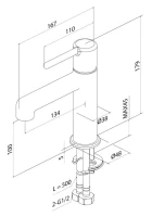 Комплект для ванной IDDIS Aiger Душевая стойка IDDIS Aiger AIGBC3Fi06 + Смеситель для раковины AIGBC00i01, хром матовый