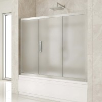 Шторка на ванну Kubele DE019 P3-MAT-CH 170х150 см, профиль хром