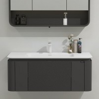 Тумба с раковиной Black&White Universe 100 подвесная, P02 sparkle grey