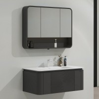 Тумба с раковиной Black&White Universe 100 подвесная, P02 sparkle grey