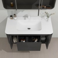 Тумба с раковиной Black&White Universe 100 подвесная, P02 sparkle grey