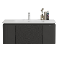 Тумба с раковиной Black&White Universe 100 подвесная, P02 sparkle grey