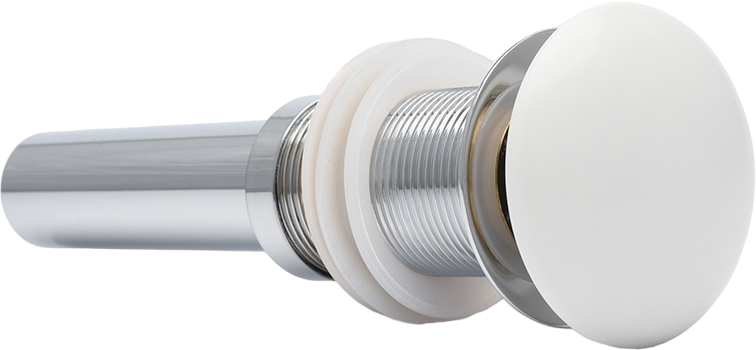 Донный клапан для раковины AQUAme AQM7002-0MW без перелива, матовый белый