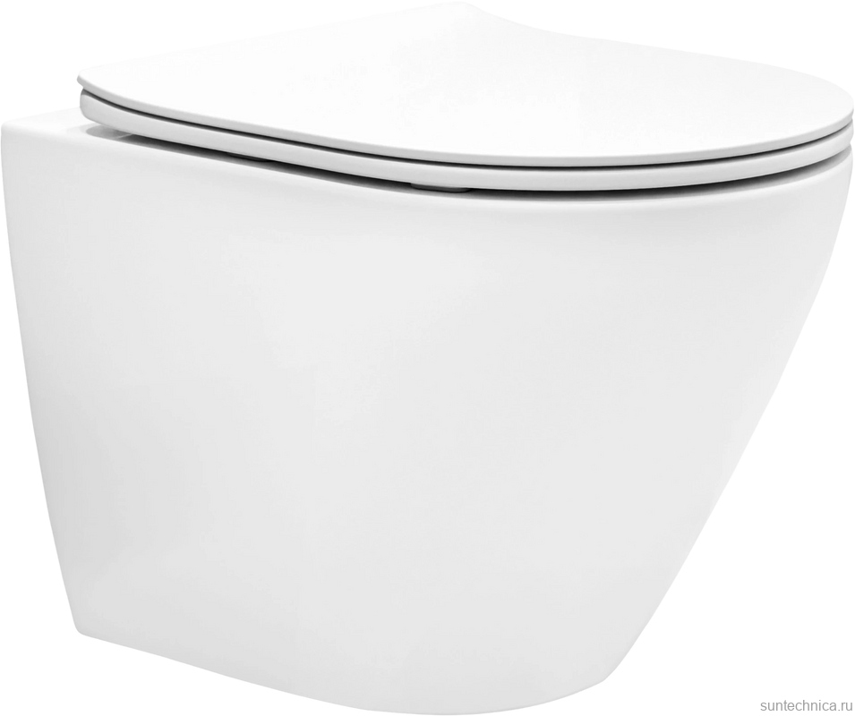 Комплект Унитаз подвесной EvaGold K505 безободковый, с микролифтом + Инсталляция OLI 80 ECO Sanitarblock mechanic 3 в 1 с кнопкой смыва