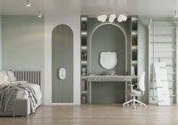 Зеркало AQUATON Каспер Мишка фигурное, белое матовое