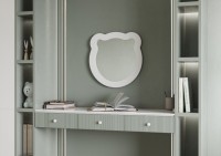 Зеркало AQUATON Каспер Мишка фигурное, белое матовое