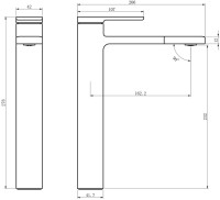 Смеситель для раковины Black&White Gravity 7203GM gun metal