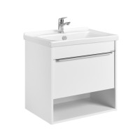 Тумба с раковиной AQUATON Хоуп 60 подвесная, 1 ящик, матовая белая