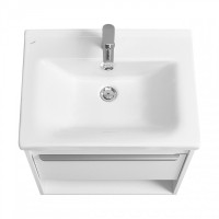 Тумба с раковиной AQUATON Хоуп 60 подвесная, 1 ящик, матовая белая